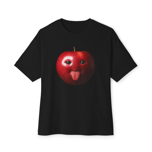 Apple Graphic Tee, Oversized Boxy T-Shirt,