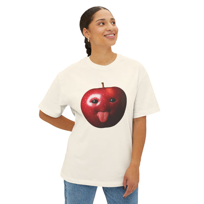 Apple Graphic Tee, Oversized Boxy T-Shirt,