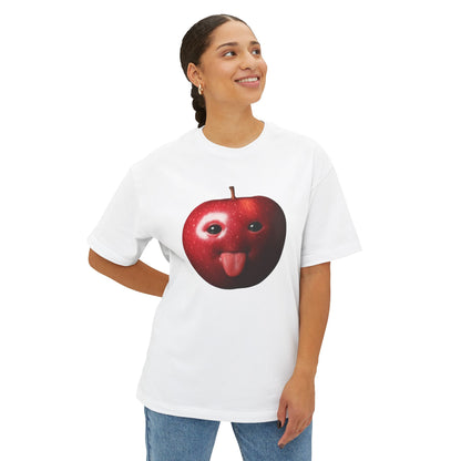 Apple Graphic Tee, Oversized Boxy T-Shirt,