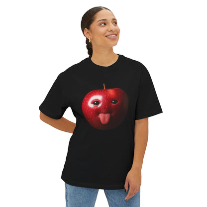 Apple Graphic Tee, Oversized Boxy T-Shirt,