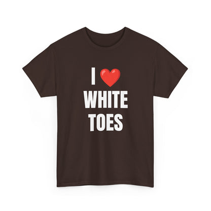 I  White Toes Unisex Heavy Cotton Tee